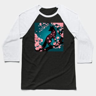 Spring sakura fox with background Baseball T-Shirt